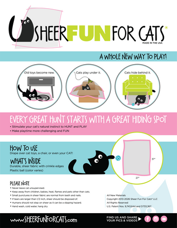 Sheer Fun For Cats (new version pink🌸 velcro attachments not included) Sale ends 7/27/2026